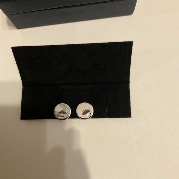 J.Crew Black onyx sterling silver rounded cuff links - Picture 5 of 5